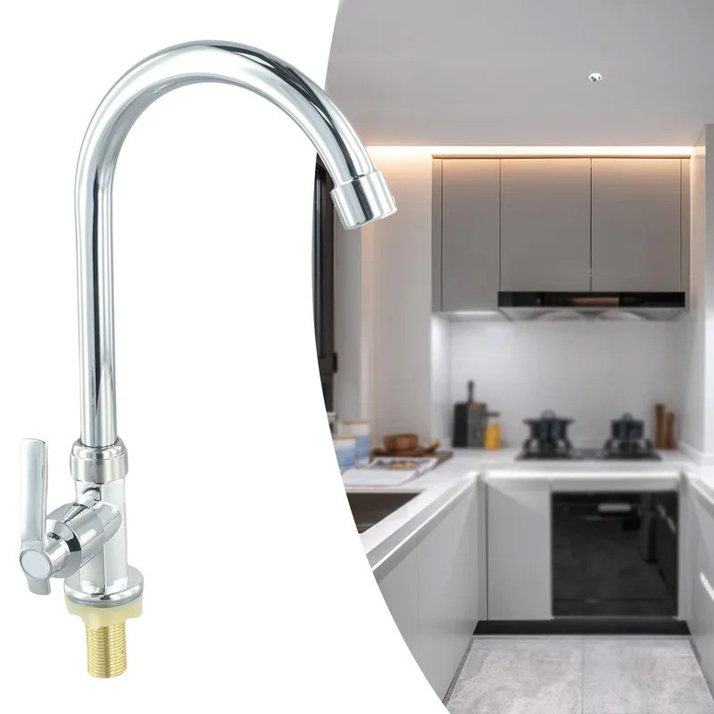 Sink Cold Taps Faucet Kitchen Sink Faucet Single Lever Hole Tap Cold Water Kitchen Faucet Single Col