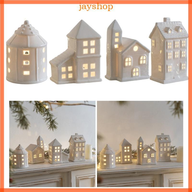 ตุ๊กตาปั้นดินเผาแบบบ้านจำลอง ไฟled 🎄 เครื่องประดับตกแต่งบ้าน ธ.ค.