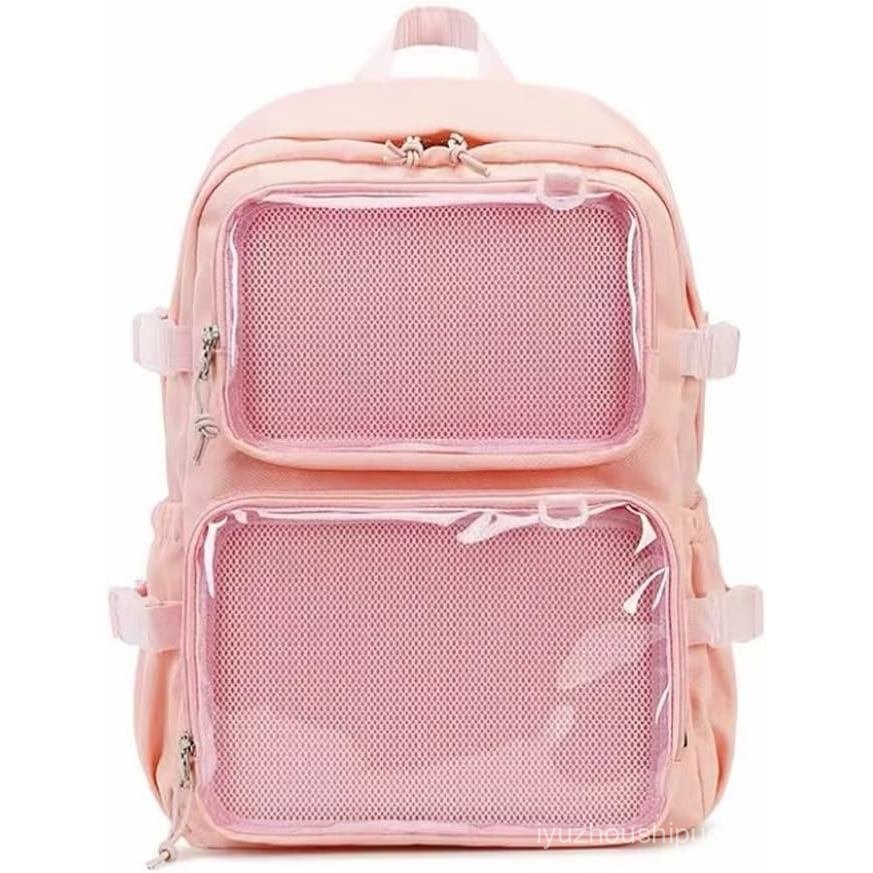 Kawaii Backpack Cute Ita Bag Large School Pink Ita Backpack for Pin Display Women Girl (Pink)