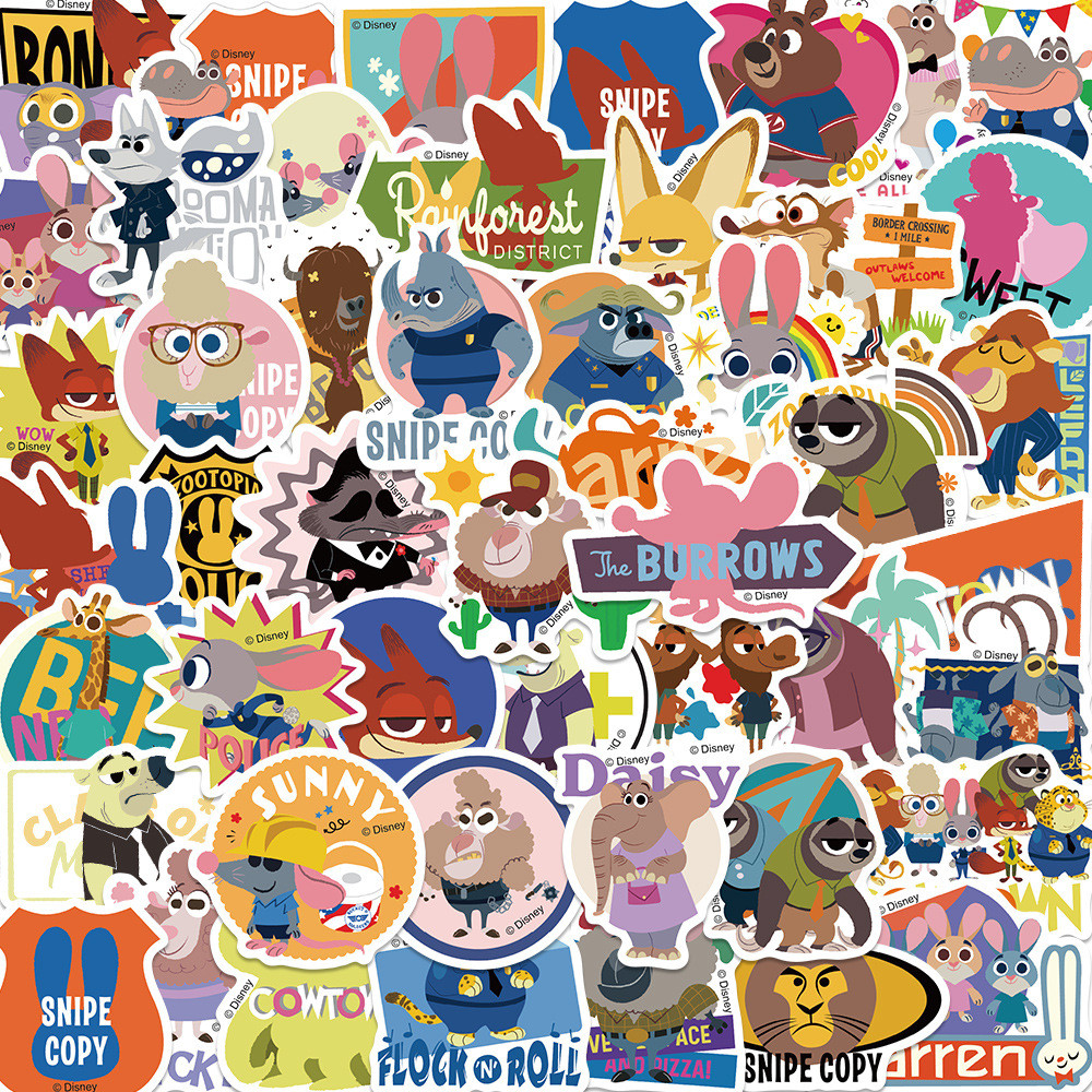 50 ชิ้น DIY Official Zootopia Graffiti สติ๊กเกอร์ - ตกแต่ง DIY กันน้ําสําหรับกีตาร์ กระเป๋าเดินทาง แ