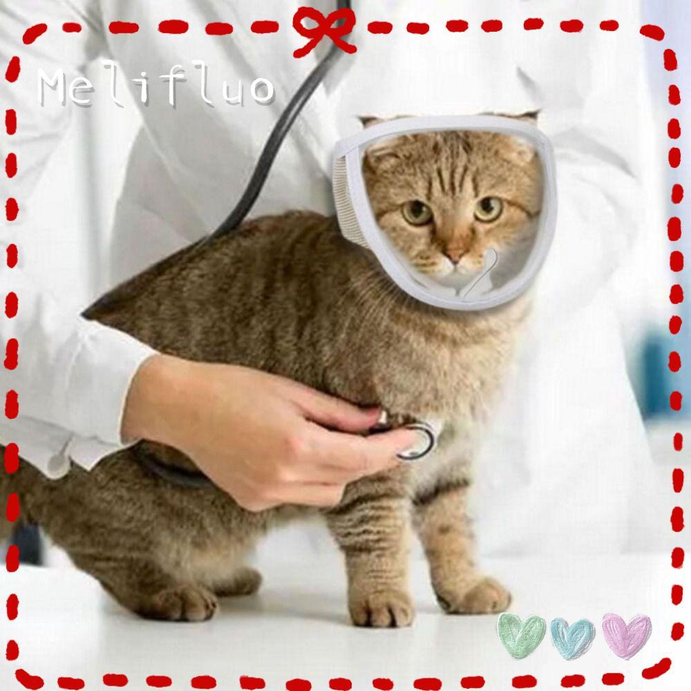 MELIFLUO Cat Muzzle Transparent Chewing Safety Anti Bite Mouth Guard