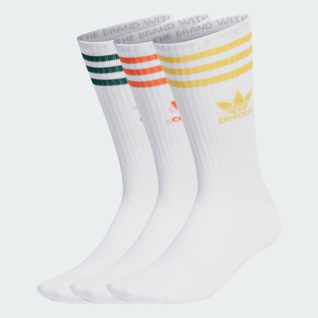 adidas Lifestyle Mid Cut Crew Socks 3 Pairs Unisex White IU2661