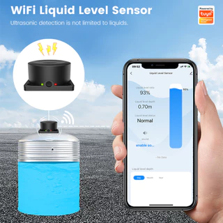 SMATRUL Tuya WiFi เซ็นเซอร์ระดับของเหลวอัลตราโซนิกระดับถังเก็บน้ําอัจฉริยะแบบไม่สัมผัส ระดับการตรวจสอบแบบเรียลไทม์และสัญญาณเตือนแบบปรับได้