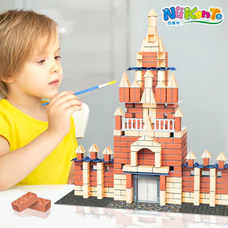 [พร้อมส่ง] DIY building house ของเล่นชุดก่อสร้างบ้าน พร้อมอุปกรณ์ แบบจำลองสร้างบ้าน อิฐ บ้านจำลอง