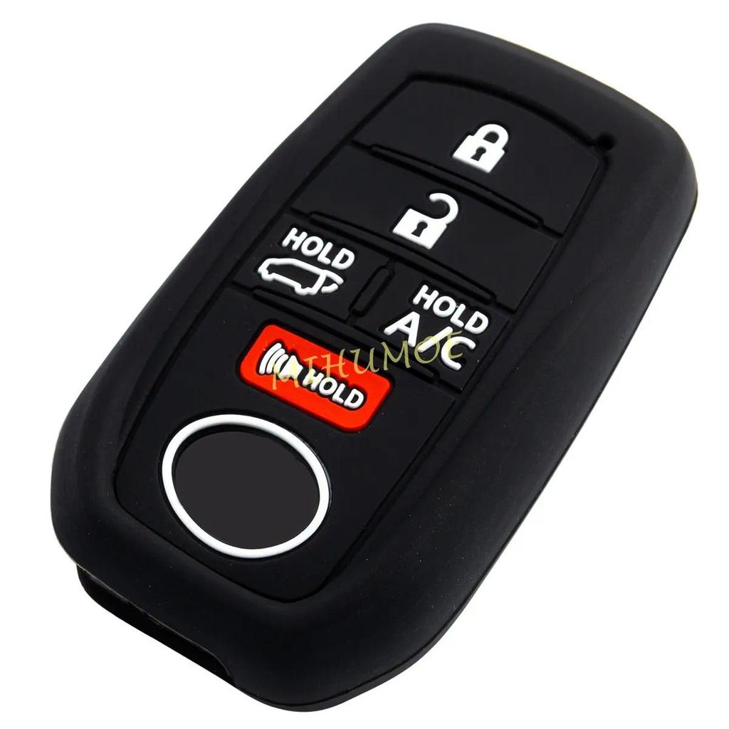 5B ฝาครอบกุญแจรถ Chian สําหรับ Toyota RAV4 Prime bZ4X Subaru Solterra 2023 2024 2025 ซิลิโคน Protect