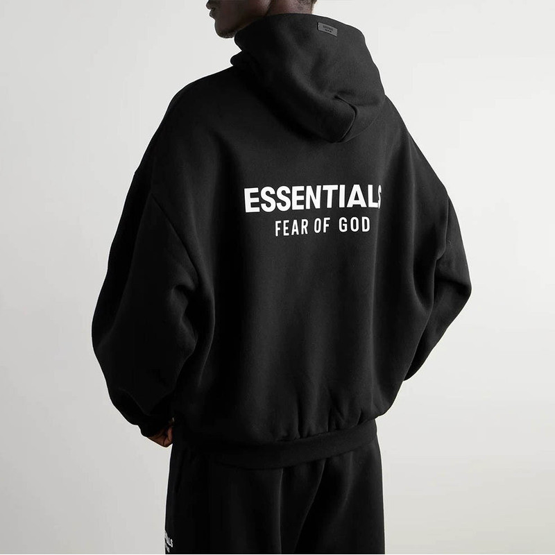 FOG CRAZY Season 9 Double-Line Double-Row Laminated ESSENTIALS ซับขนแกะเสื้อกันหนาวมีฮู้ดหลวมอินเทรน