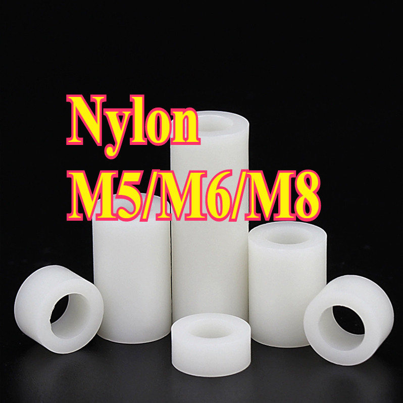 คอลัมน์แยก ABS สีขาว, คอลัมน์แยกฉนวน, คอลัมน์แผ่นพลาสติก 3mm4mm ผ่านคอลัมน์ปลอกไนลอน [DUJUNDU-MB]