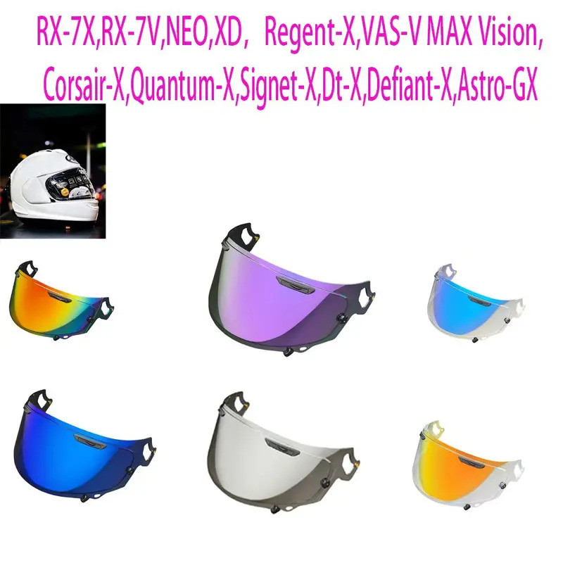 ReadyStockRX7X หมวกกันน็อครถจักรยานยนต์VisorสําหรับRX-7V RX7V NEO XD VAS-V VECTOR-X Defiant X Quantum Max Vision Anti-UV Visera