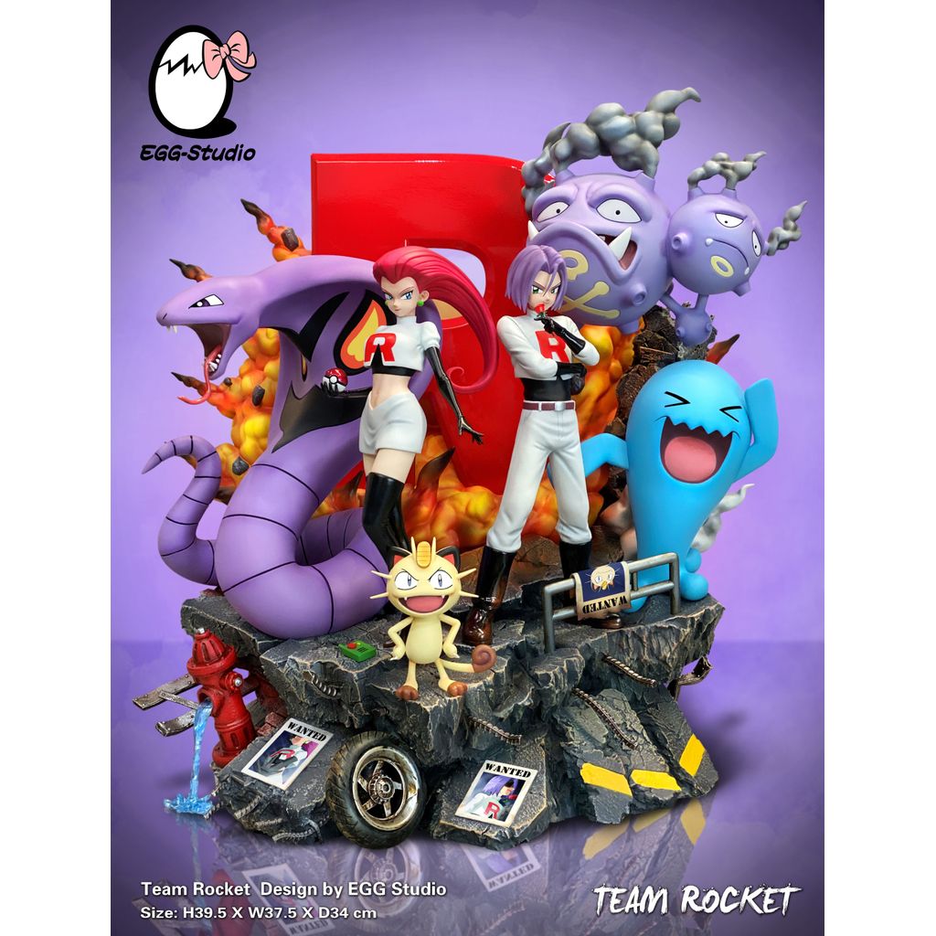 [การผลิต] Pokémon Figure Musashi Kojiro Meow Rockets รูปปั้น Pokémon GK