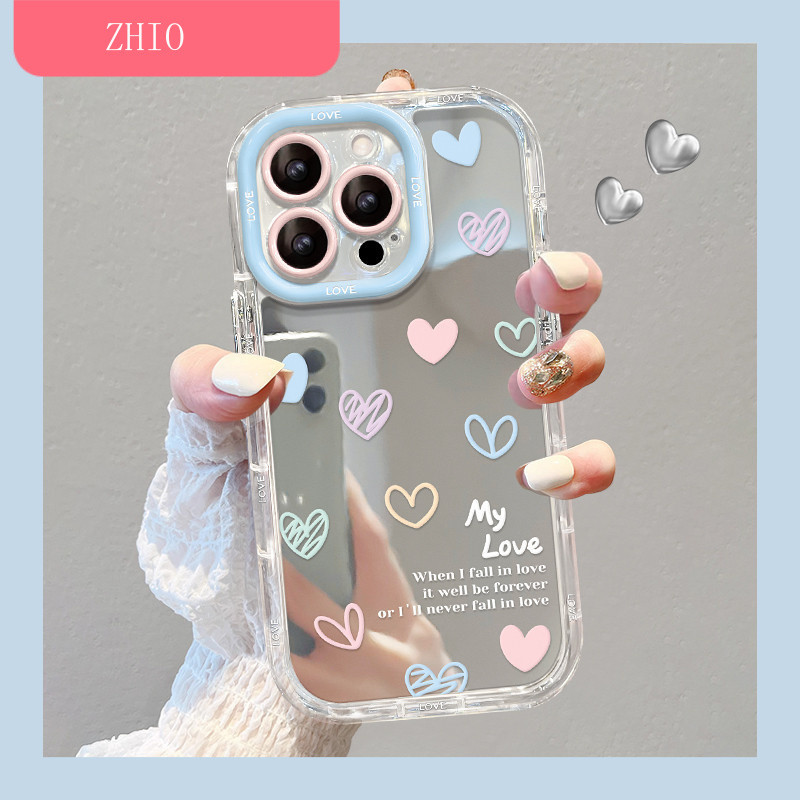 [165] เหมาะสําหรับ opporeno9pro เคสโทรศัพท์ reno8 ใหม่หญิง reno7pro/9 สีสันรัก reno8 กระจก 7pro ครีมกรณี findx6 โปร่งใส findx5pro เคสป้องกันความรู้สึกระดับไฮเอนด์
