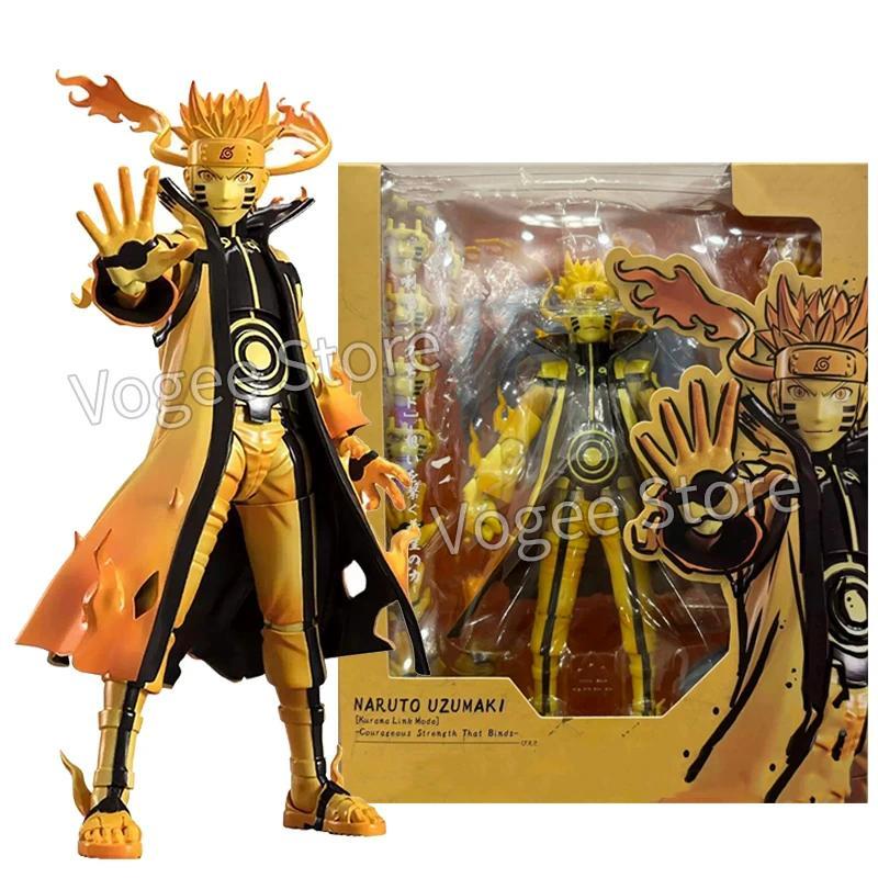 โมเดลของเล่นอนิเมะตุ๊กตาขยับแขนขาได้ของ Shf Uzumaki Naruto rikudo sennin Naruto Kurama Link MODE Fig