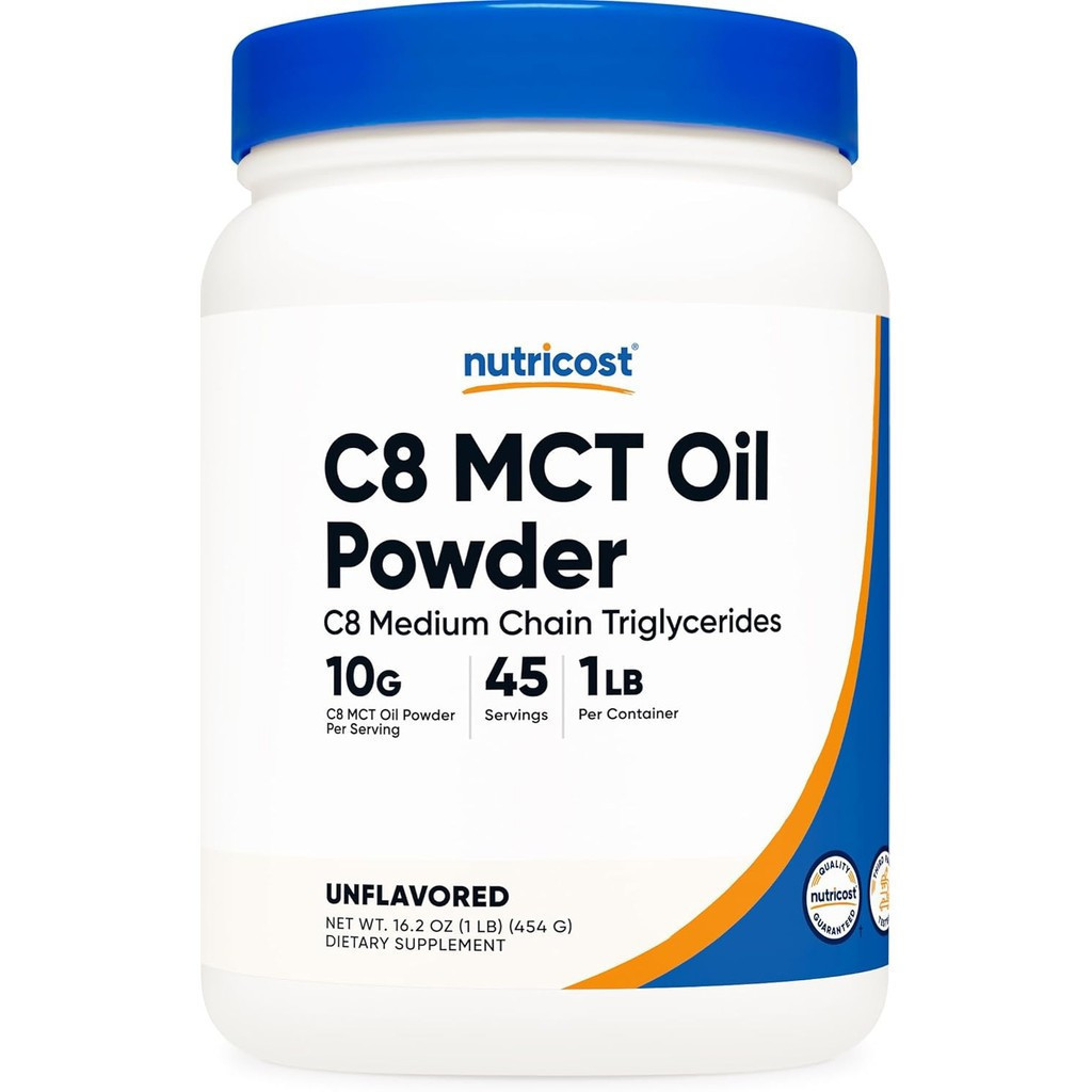 Nutricost C8 MCT Oil Powder 1LB (16oz) - ผงน้ํามัน C8 MCT 95%