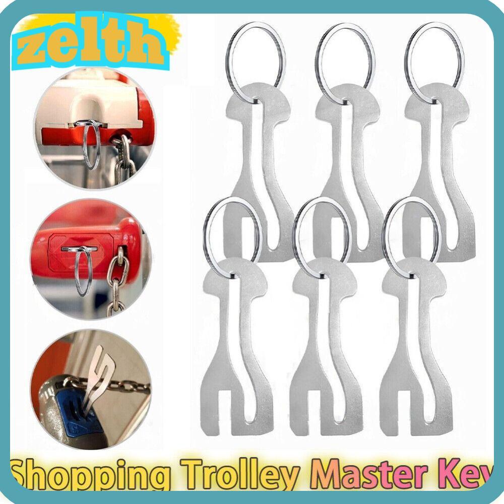 ZELTH Trolley Master Key Token, ที่วางเหรียญโลหะ, รถเข็นช้อปปิ้ง Token, ของขวัญเหรียญทดแทนนํากลับมาใ