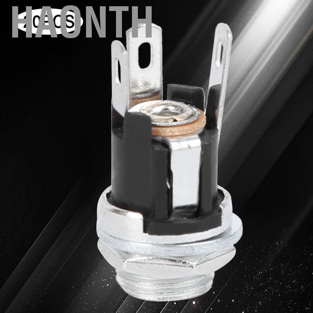 Haonth Haonth Mingzhe 20 ชิ้นแหล่งจ่ายไฟ DC หญิงแจ็คซ็อกเก็ต 5.5x2.1 มิลลิเมตรด้าย Nut Panel Mount C
