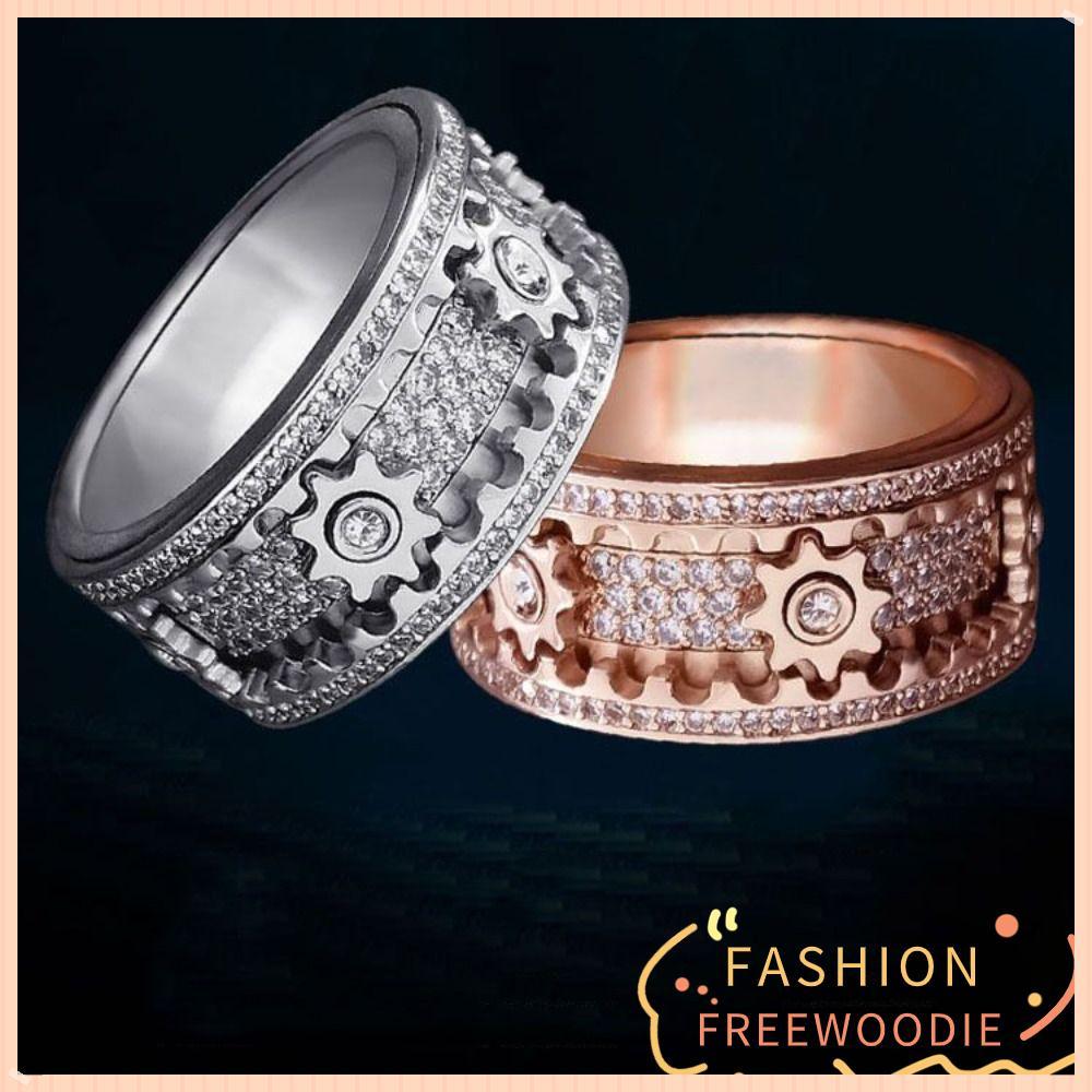 .spinner ring เพื่อบรรเทาความเครียด ทำมือจากเพชร