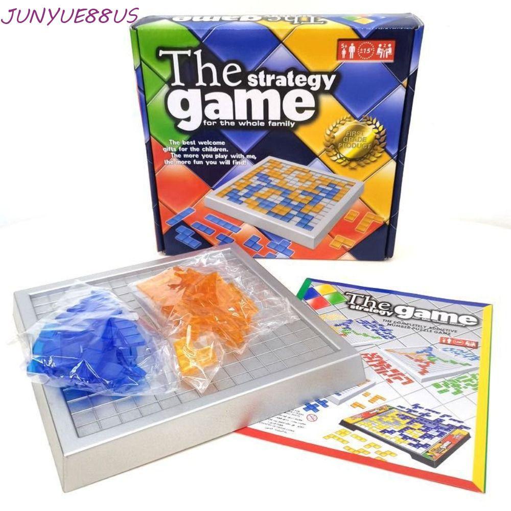 JUNYUE88US จิ๊กซอว์รัสเซียบล็อกปริศนา, 4-Person Family Fun Strategy Game Blokus Board, ของเล่นเพื่อก
