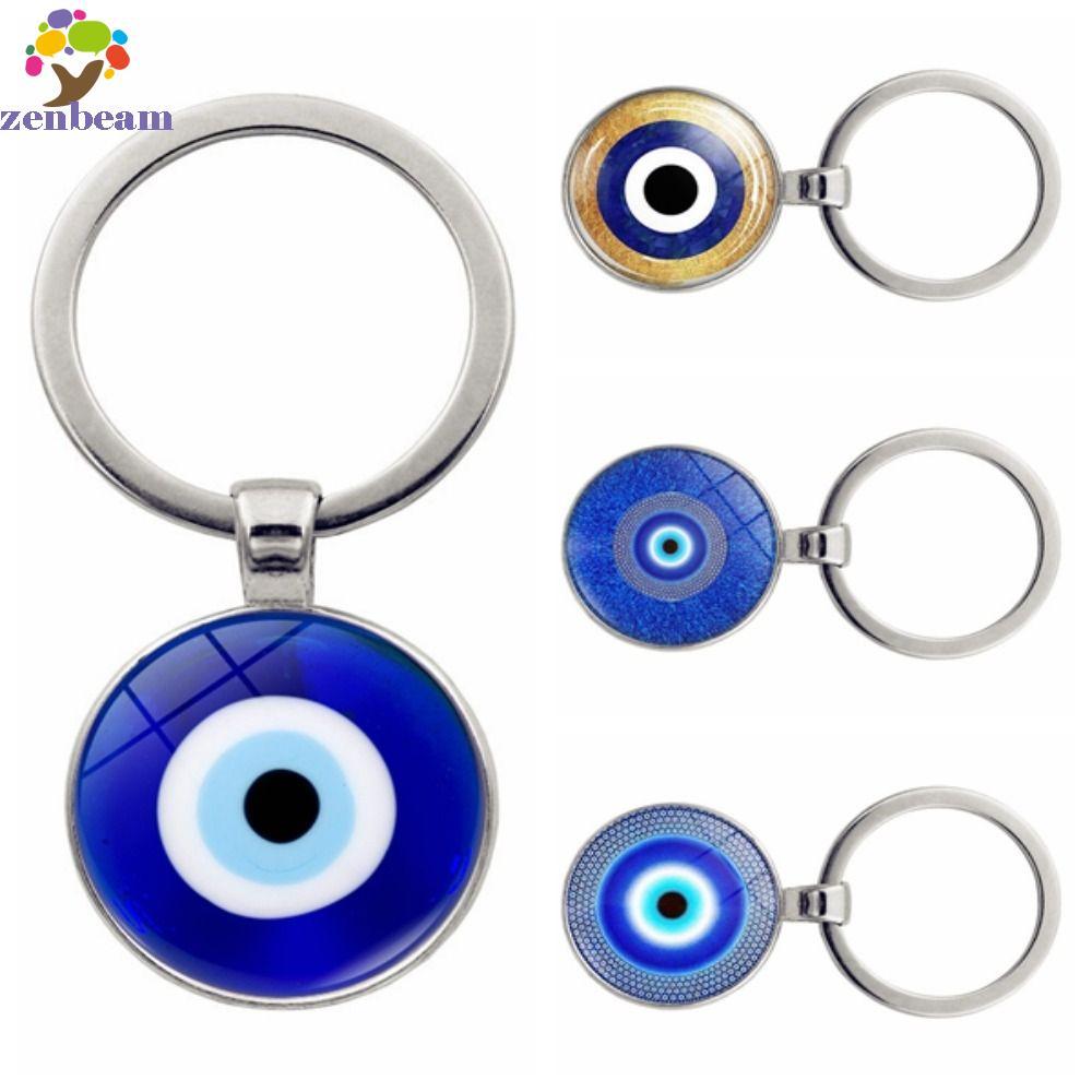 ZENBEAM Blue Evil Eye จี้, Lucky ตุรกี Evil Eye พวงกุญแจ, Evil Eye พวงกุญแจลูกปัดแฟชั่นอินเทรนด์ Blu