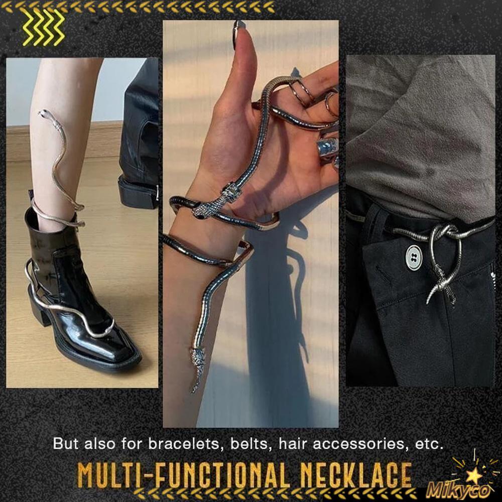 MIKYCO สร้อยคอโลหะผสม Bendable 90CM Snakelike Bracelet