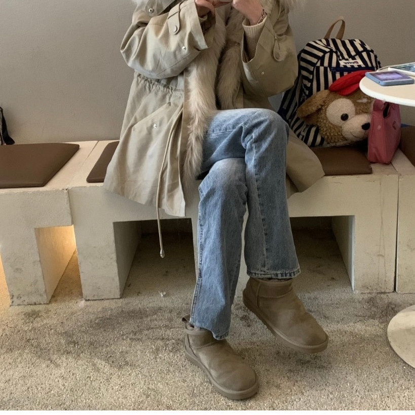 UGG Classic Mini Snow Boots - หนังแกะขนสัตว์สำหรับทั้งผู้ชายและผู้หญิง