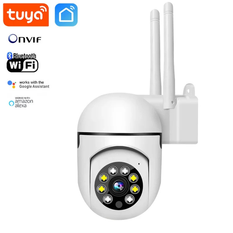 Tuya Smart Life WiFi กล้องในร่มรองรับเสียงสองทางติดผนัง Home Cam Security การเฝ้าระวังวิดีโอกล้องวงจ