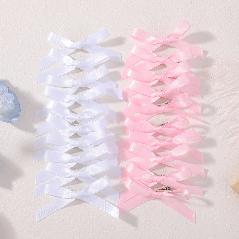 10/20 ชิ้นหวาน Bowknot กิ๊บติดผมสีขาวสีดํา Cheer น่ารักหญิง Hairpins ริบบิ้นโบว์ Headwear Barrettes ผู้หญิงอุปกรณ์เสริมผม
