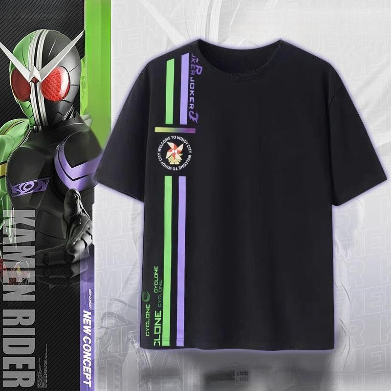 Kamen Rider T-shirt GEATS DGP คอกลมแขนสั้นลายกราฟิกสไตล์ลำลองผ้าฝ้ายแท้เหมาะแต่งตัวประจำวัน