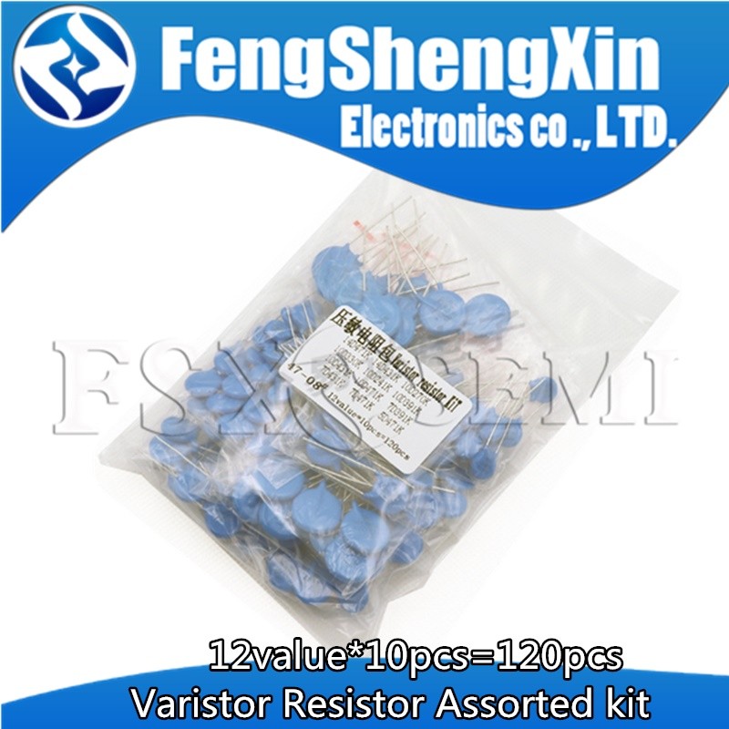 12 ค่า*10 ชิ้น = 120 ชิ้น Vartor Resistor ชุดสารพัน 5D471K 7D471K 7D431K 7D391K 10D471K 10D431K 10D3