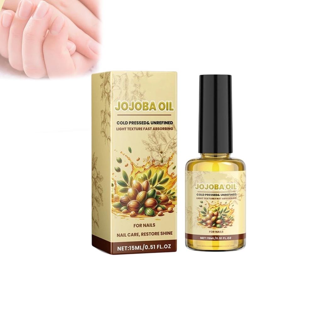 Jojoba Nail Repair Oil, Natural Gloss, Keratin Nail Enhancer, Nail Repair Enhancer, Moisturizer (แพ็