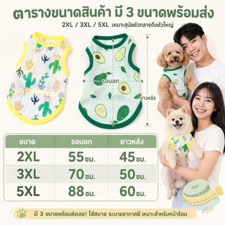 2เอ็กแอล 3เอ็กแอล 5เอ็กแอล สุนัขเสื้อกั๊กระบายความร้อนที่มีสีสันกระบองเพชรอะโวคาโดพิมพ์แขนกุดเสื้อสัตว์เลี้ยงสําหรับสุนัขขนาดกลางขนาดใหญ่