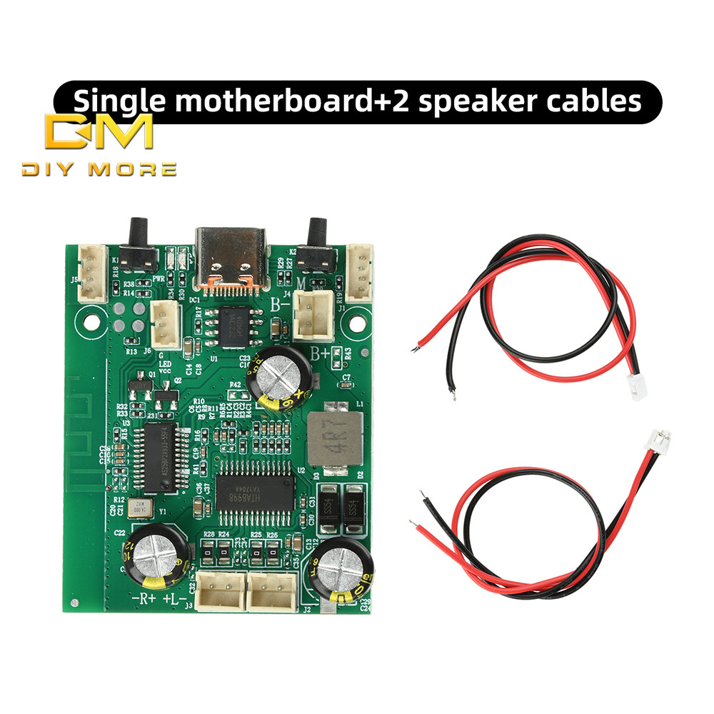 DIYMORE DC5V/3.7V แบตเตอรี่ขับเคลื่อน Tws สเตอริโอบลูทูธเครื่องขยายเสียง 2 * 10W Dual Channel ปรับและชาร์จได้