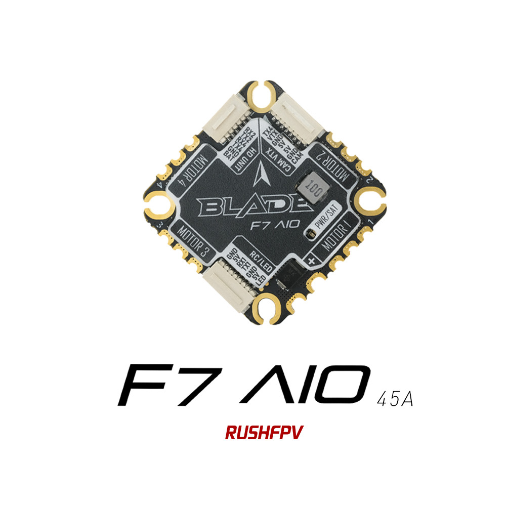 R RUSHFPV F722 45A AIO ควบคุมอิเล็กทรอนิกส์ควบคุมการบิน 25 * 25 หลุมตําแหน่ง FPV ผ่านเครื่องบิน Dron