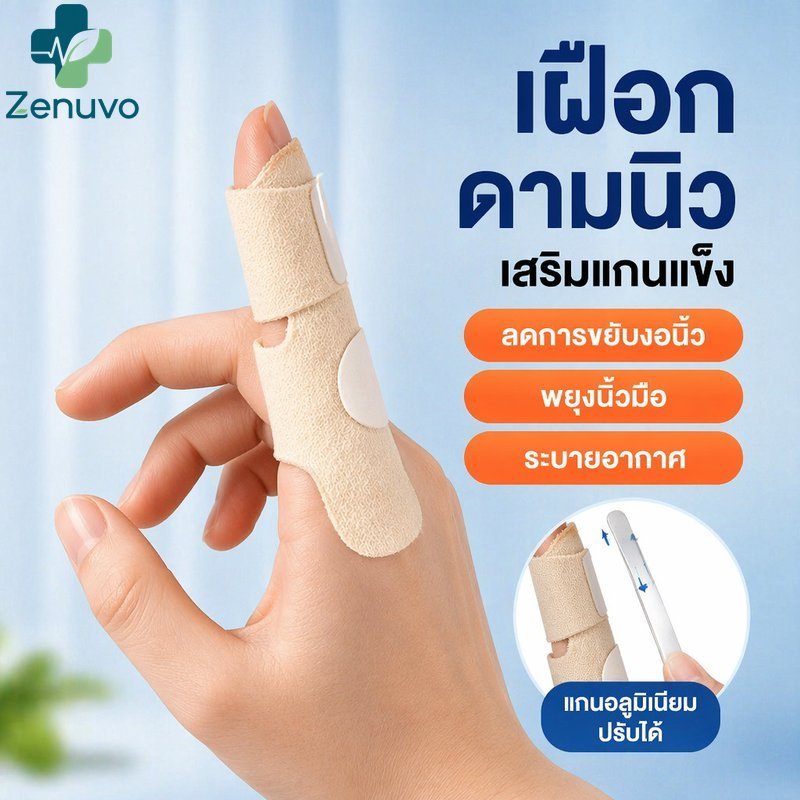 Finger Splint ปรับอลูมิเนียมสนับสนุน Breathable Pain Relief Joint Stabilizer Hand Brace