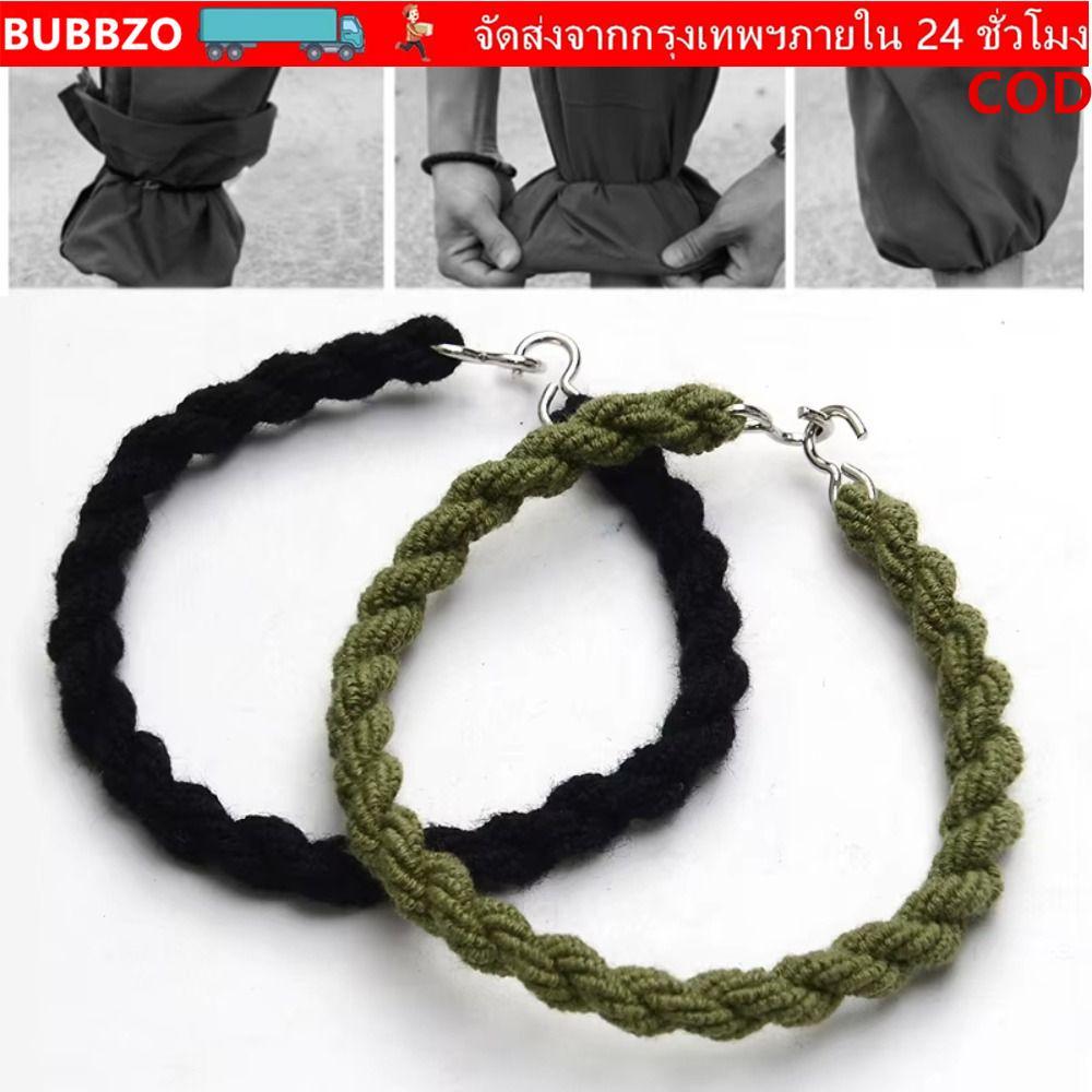 BUBBZO สายรัดขากางเกง 2 ชิ้น, โพลีเอสเตอร์ 18 ซม. เลกกิ้ง เชือกยางยืด, สีดําสีเขียวสีกากีขี่บูตยางรัดเดินป่ากลางแจ้ง