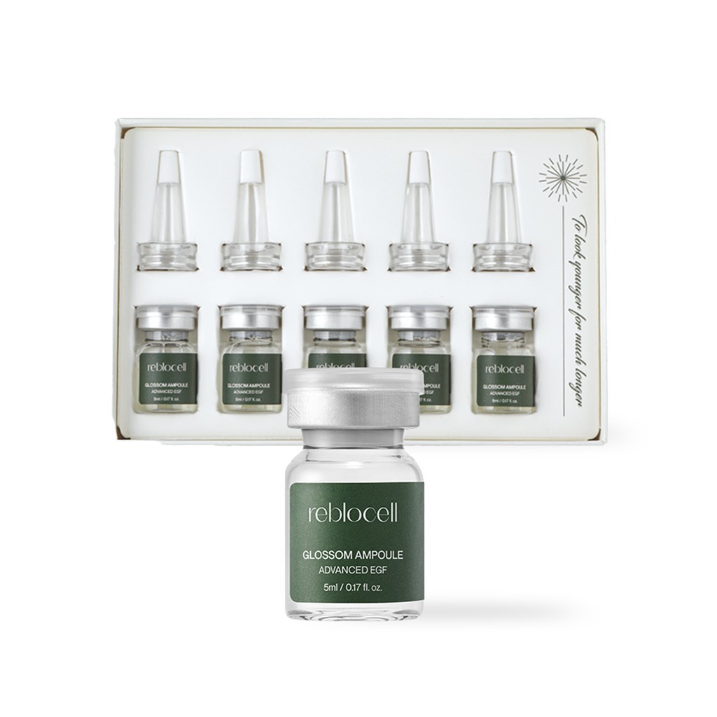 [Reblocell] Glossom Ampoule EGF 4ppm 5ml x 5 / Korean Ampoule / Radiant Glow / ของแท้ 100% โดย ly_in