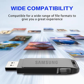 Samsung USB Flash Drive 512GB 2 in 1 High Speed Metal USB3.0 USB2.0 Type-c Phone MacBook Tablet OTG แฟลชไดร์ฟ