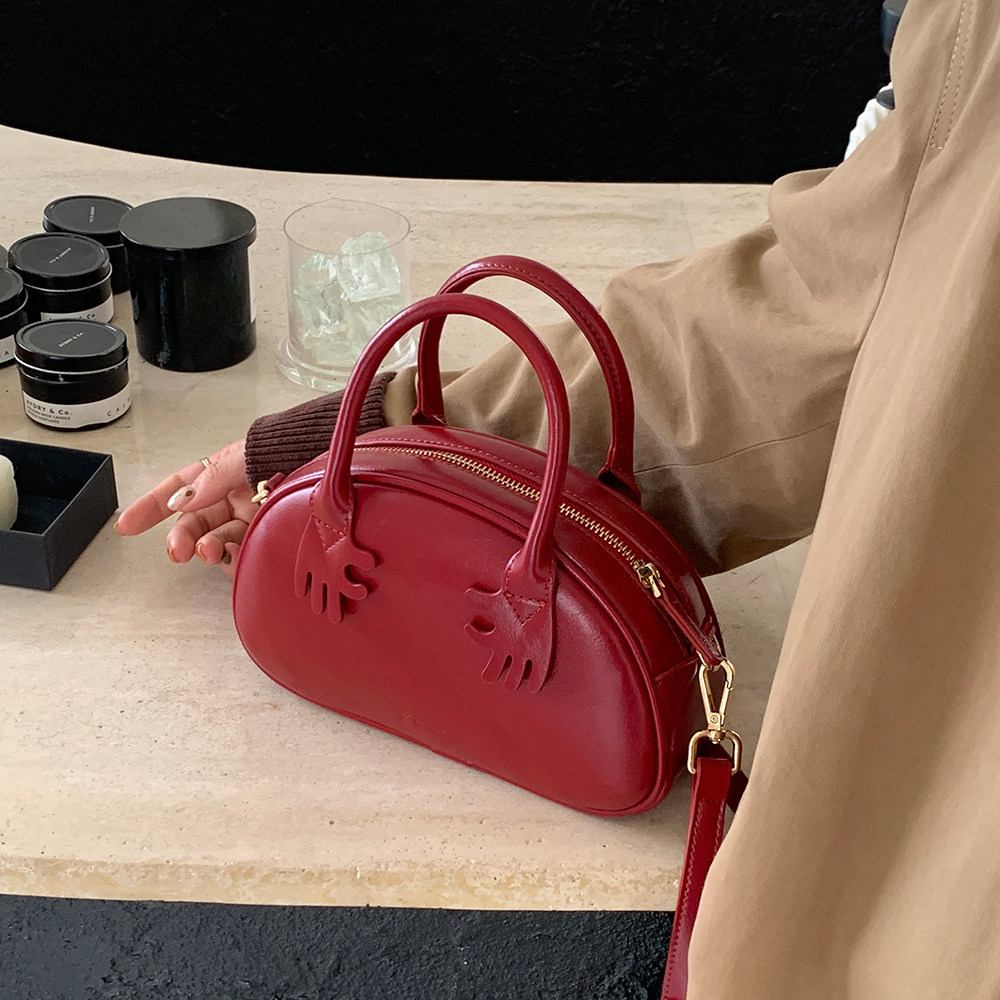 Micocah {Double ok} Red Female Bag 2025 Pillow Bag Handbag Shoulder Bag Wedding Bag Niche Design