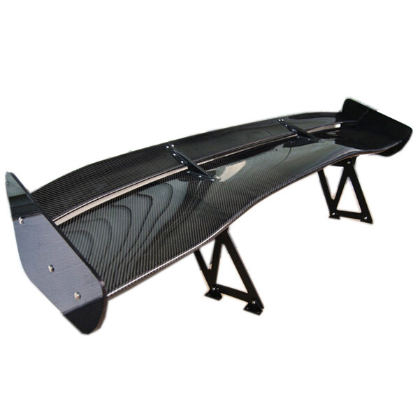 Premium-VOLTEX คาร์บอนไฟเบอร์ Double Layer Trunk สปอยเลอร์ Universal สําหรับ Subaru Impreza WRX STI 