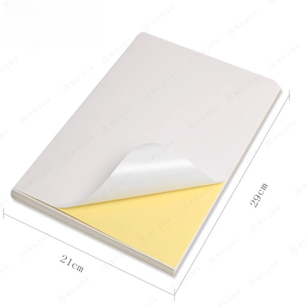 พร้อมส่ง กระดาษสติ๊กเกอร์ A4 (500 แผ่น/100) ขาวด้าน / ผิวมัน ใบปะหน้า Sticker Paper 210x297มม BladeX