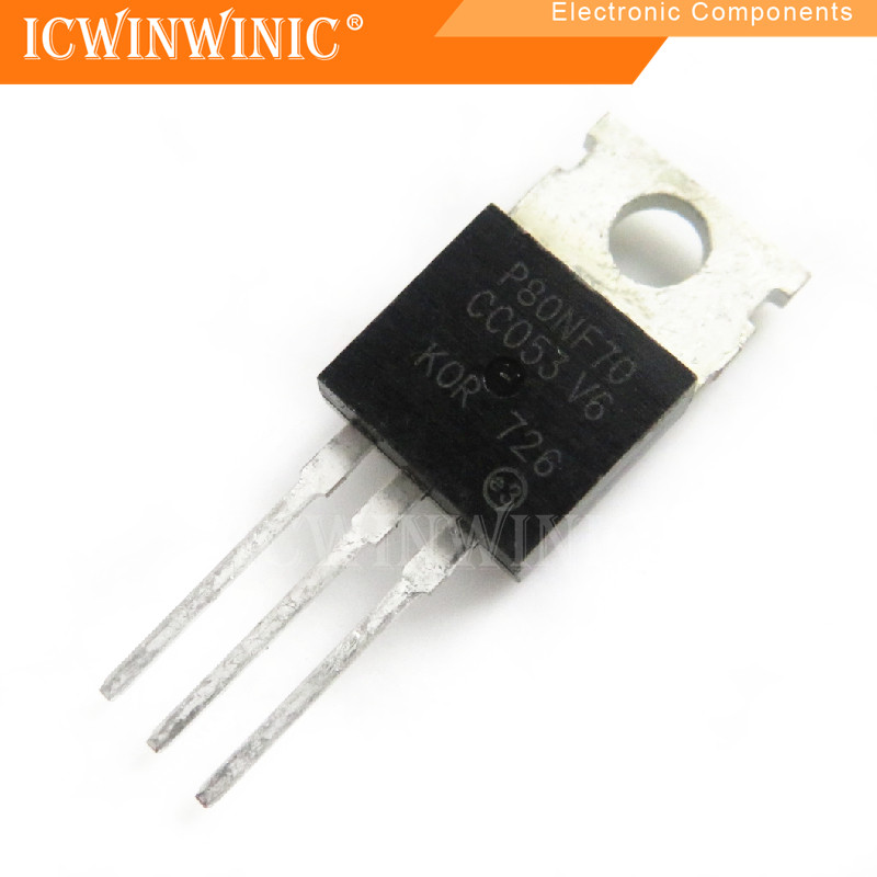 5 ชิ้น STP80NF70 P80NF70 TO-220 ส่วนประกอบอิเล็กทรอนิกส์