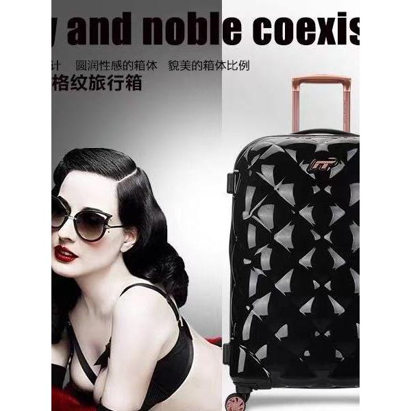 สหราชอาณาจักร itluggage การค้าต่างประเทศส่งออกล้อสากลขยายรถเข็นกระเป๋าเดินทางกระจกแฟชั่นองค์ประกอบยอ
