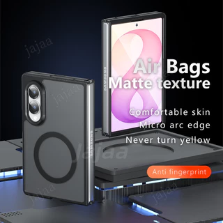 Matte Back สําหรับ Magsafe Magnetic Wireless Charging Case สําหรับ Samsung Galaxy Z พับ 8 พับกว้าง 8 Ultra Fold8 กว้าง Fold8 Ultra Fold7 พับ 7 6 5 5G ซิลิโคนอ่อนนุ่มกันกระแทก