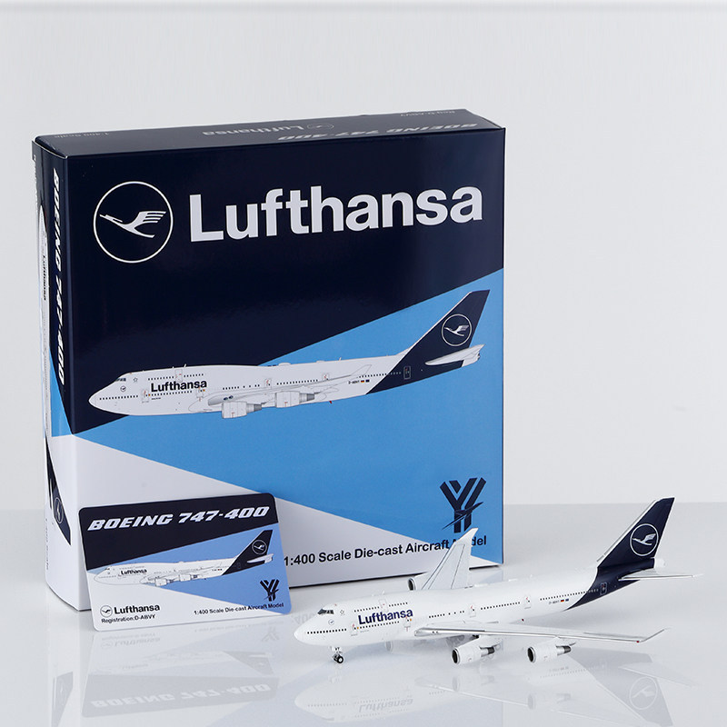 YY Wings 1/400 D-ABVY/D-ABTA Hensa Airlines B747-400 Alloy Airliner รุ่น