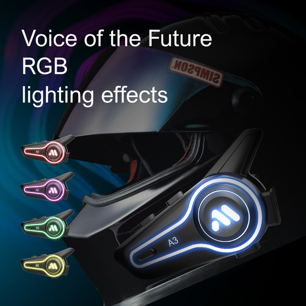 A3Helmet Bluetooth Headset Waterproof Noise Reduction Motorcycle Helmet Headset for Riding Bluetooth