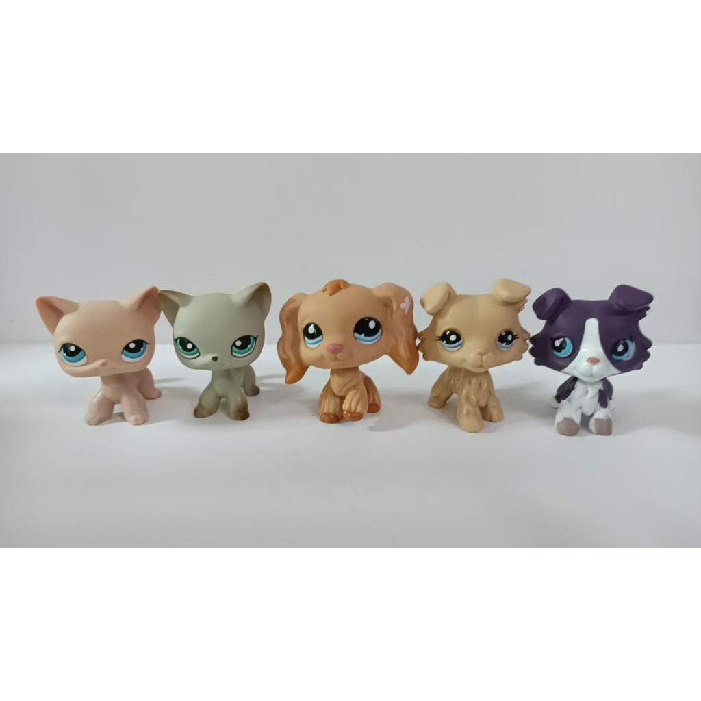 5 ชิ้น/ล็อต LPS ของเล่นแมวสุนัข Littlest Pet Shop Fgures #1716#391