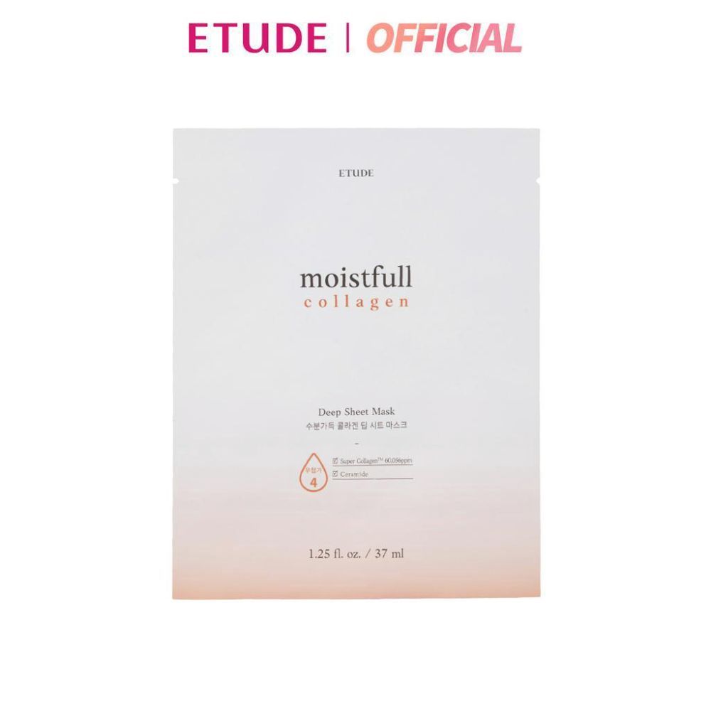 ETUDE Moistfull Collagen Deep Sheet Mask อีทูดี้ มาส์กคอลลาเจน สูตรเข้มข้น