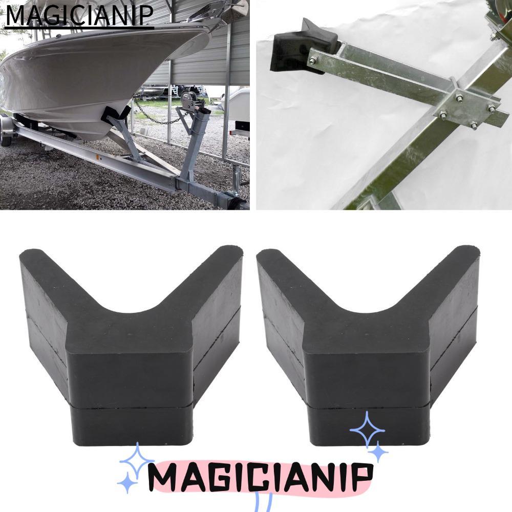 MAGICIANIP 2PCS V Block Bow Stop, 2 in Rubber Trailer Boat Bow Stop Block ทนทาน Bow Stop Block การปร