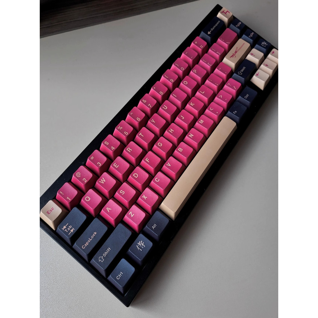 Red Samurai Keycap โรงงานเดิมความสูง PBT Sublimation Two-Color Craft IKB Ningzhi 61/75/84/87/98/104