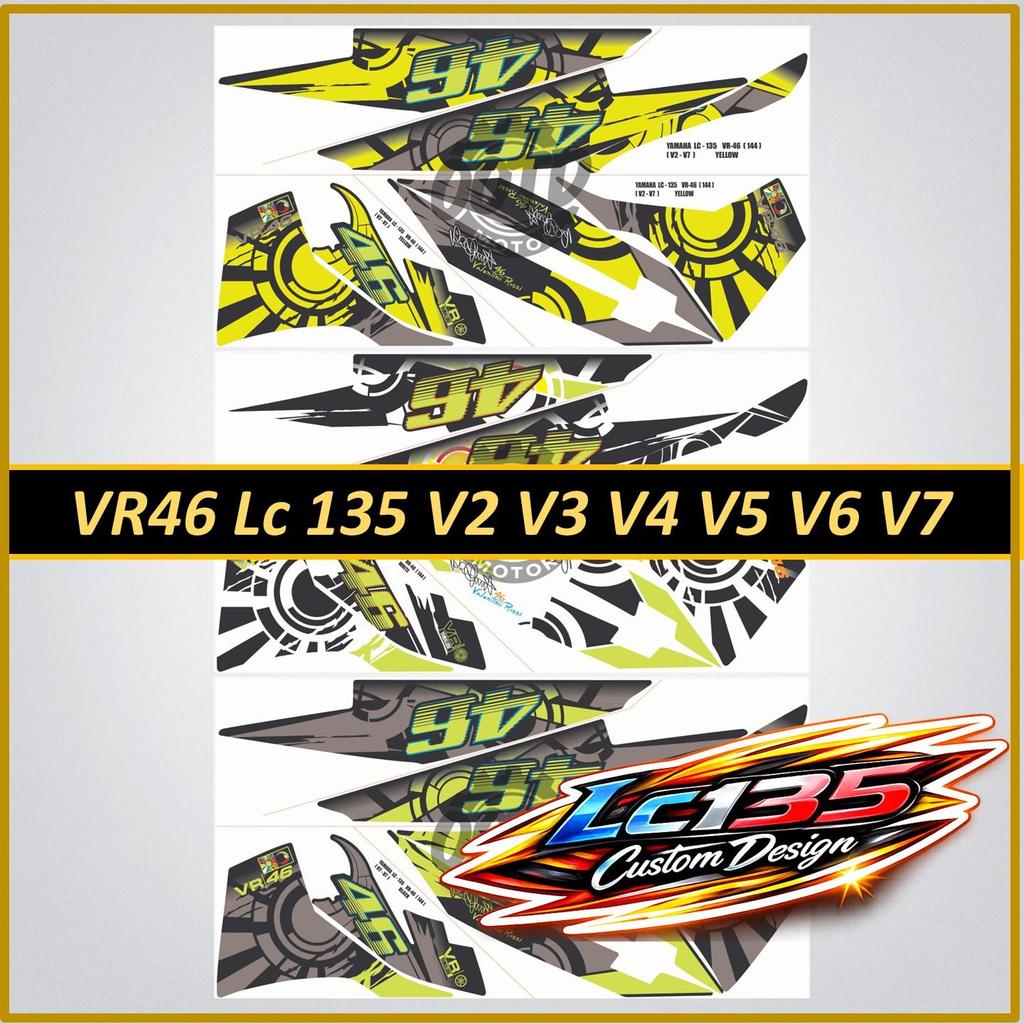 Yamaha VR46 Lc135 V2 V3 V4 V5 V6 V7 (144) Custom Design Motor Stiker Body Cover สติกเกอร์ Stripe ยาน