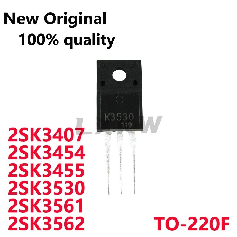 5PCS 2SK3407 K3407 2SK3454 K3454 2SK3455 K3455 2SK3530 K3530 2SK3561 K3561 2SK3562 K3562 TO-220F Fie
