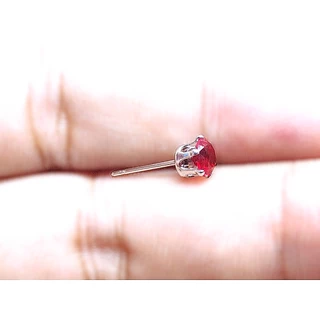 จิวสแตนเลส สำหรับเจาะตรงบริเวณกระดูกอ่อนของหู - 1 ข้าง | CZ.CLB | CZ Stud 5 Colours(Clear Back) Stainless Steel Earring